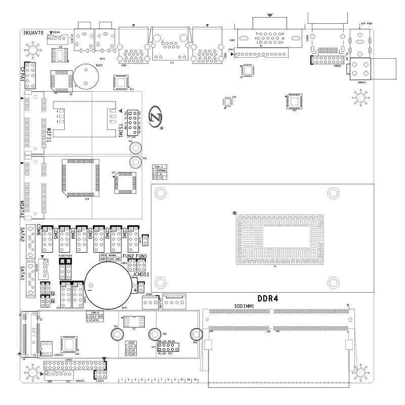 Mini ITX DDR4 Motherboard ZA-3865AC1 for public bike rental service
