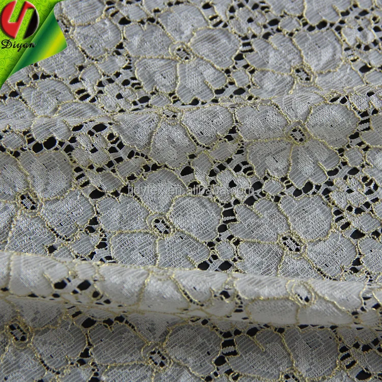 
Ordinary Nylon Cotton Lace Fabric for Wedding Dress 13010 