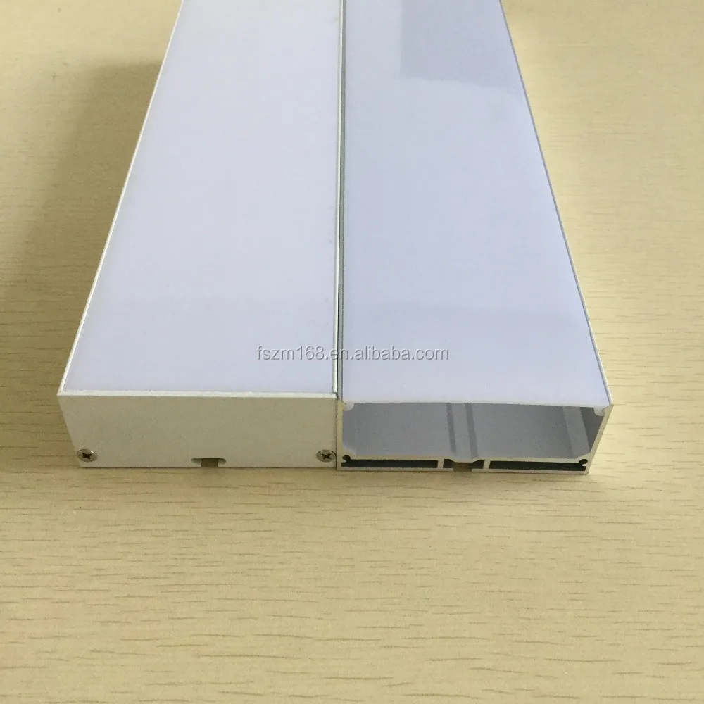 75*32MM light diffusing polycarbonate tubes aluminium frame profile for glass