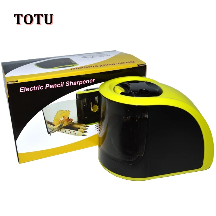 Mechanical Automatic Electric Pencil Sharpener with 2 Holes (6-8mm and 9-12mm) for Kids School Classroom