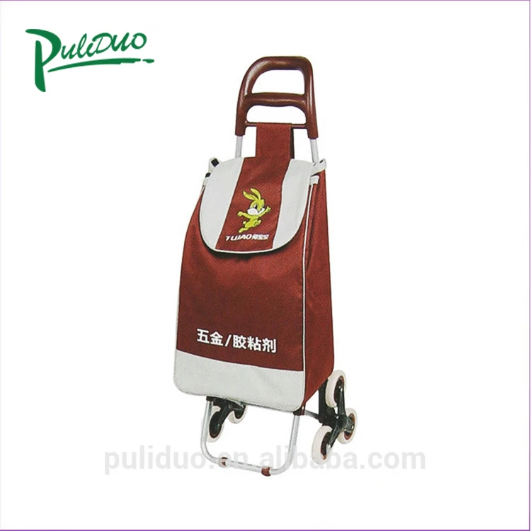 Foldable grocery cart Widely Used Shopping Trolley Vegetable Shopping Cart Bag With Wheels