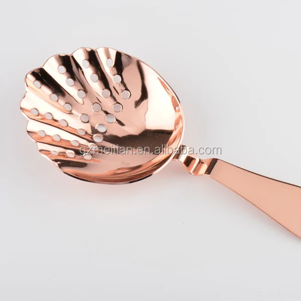 
Stainless steel leaf shape ice cocktail bar strainer 