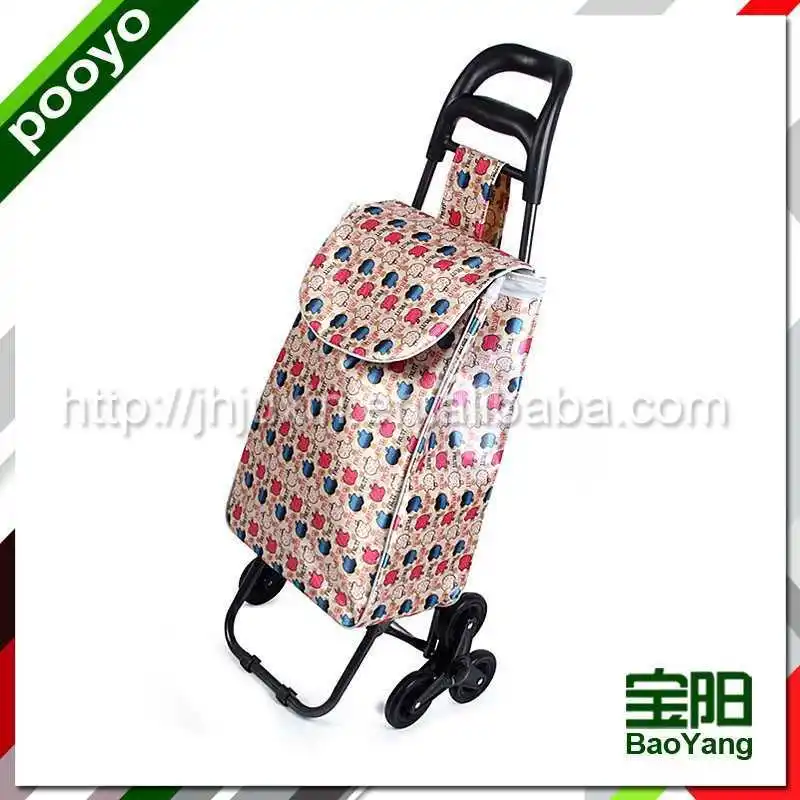 folding aluminium shopping trolley carts nepal cotton bag