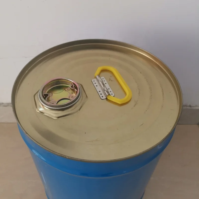 20 Liter Blue Round Metal Tinplate Paint Pails/Barrels with Screw Lid China Factory