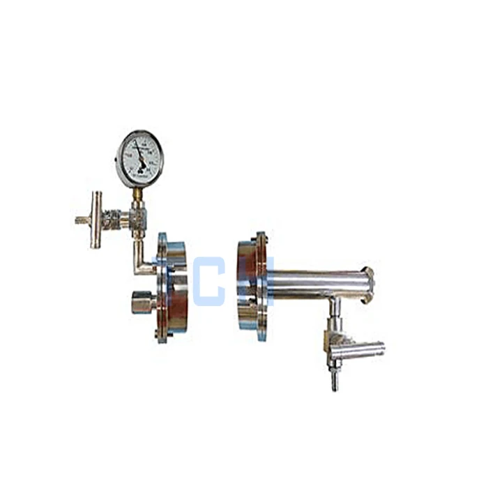 Tube Vacuum Sealing Assembly Flange for 101 mm dia Tube Furnace with KF-25 Vacuum Port & 1/4 Feedthrough TCH-FL-101KF25-FT