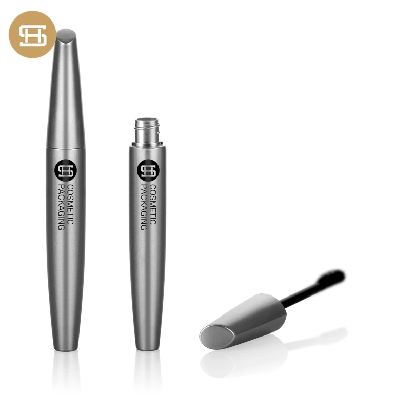 
Eco-friendly Mascara tube packaging luxury Slim matt silver mascara tube cosmetic packaging 