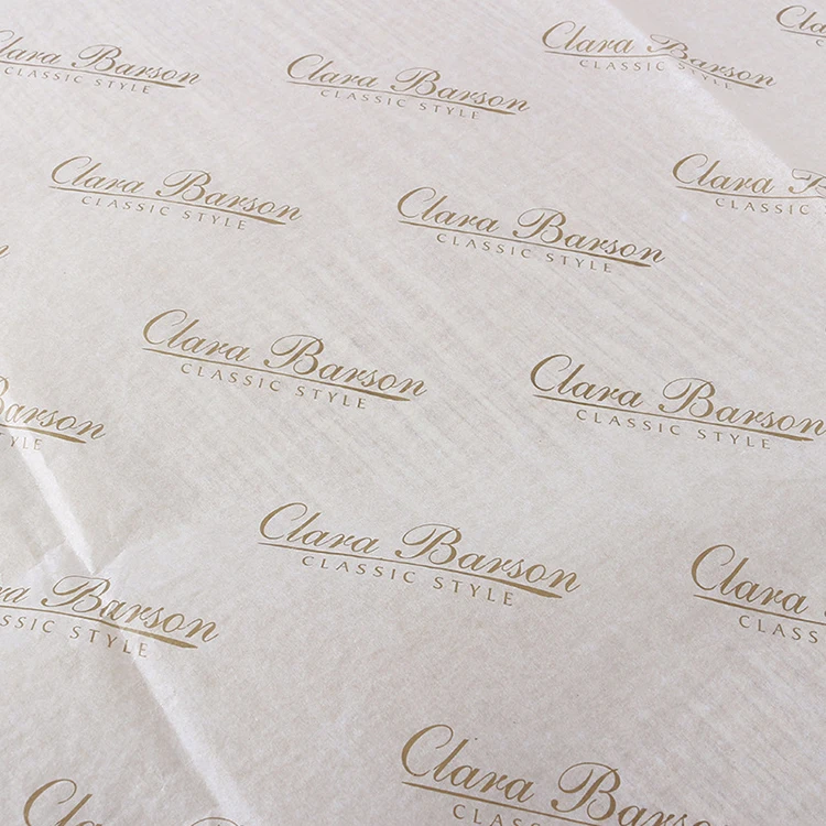 Custom Printed Tissue Paper gold foil stamping shirt clothes packaging soft tissue wrapping paper with company logo