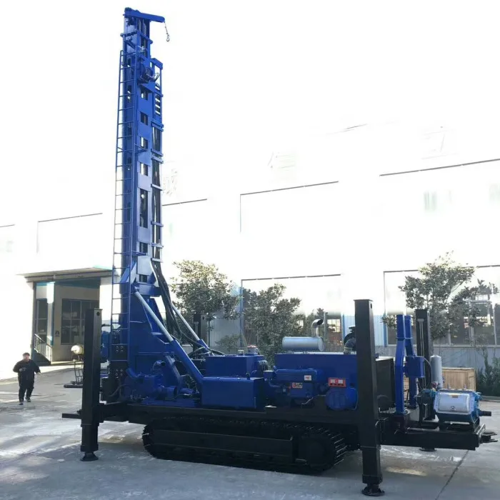 600m deep Diesel water borehole drilling rig machine with Rotary head for water drilling