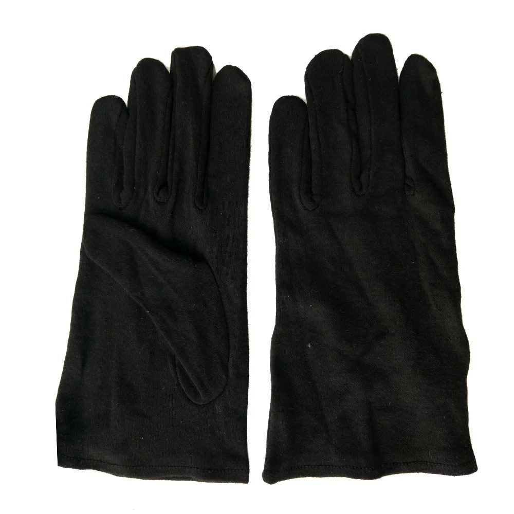 5017 Black cotton parade uniform marching band gloves