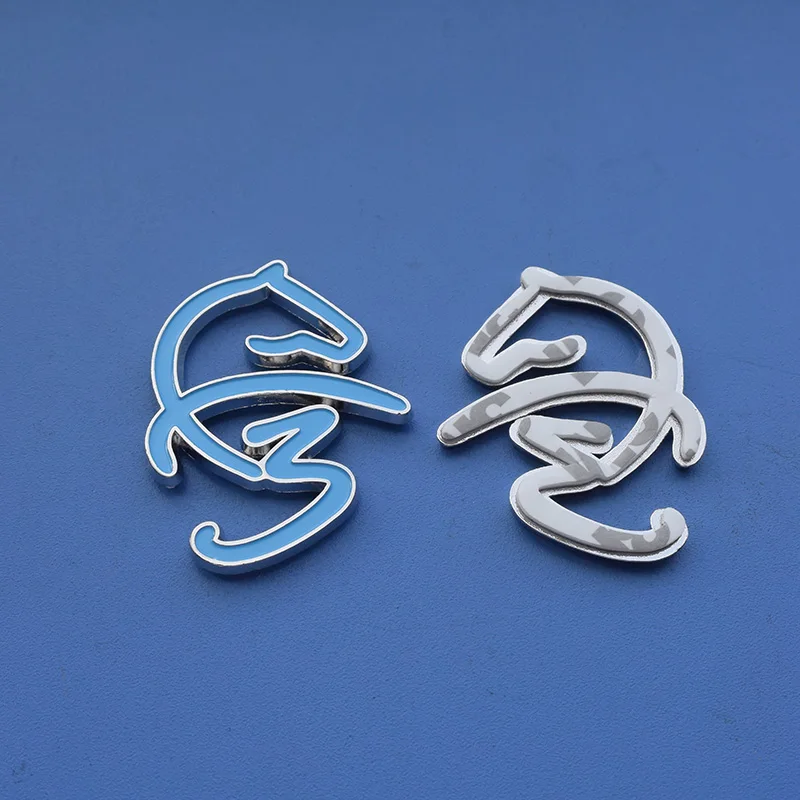
new products different color blue & white F3 badge/car badge with glue for uae new year souvenir 