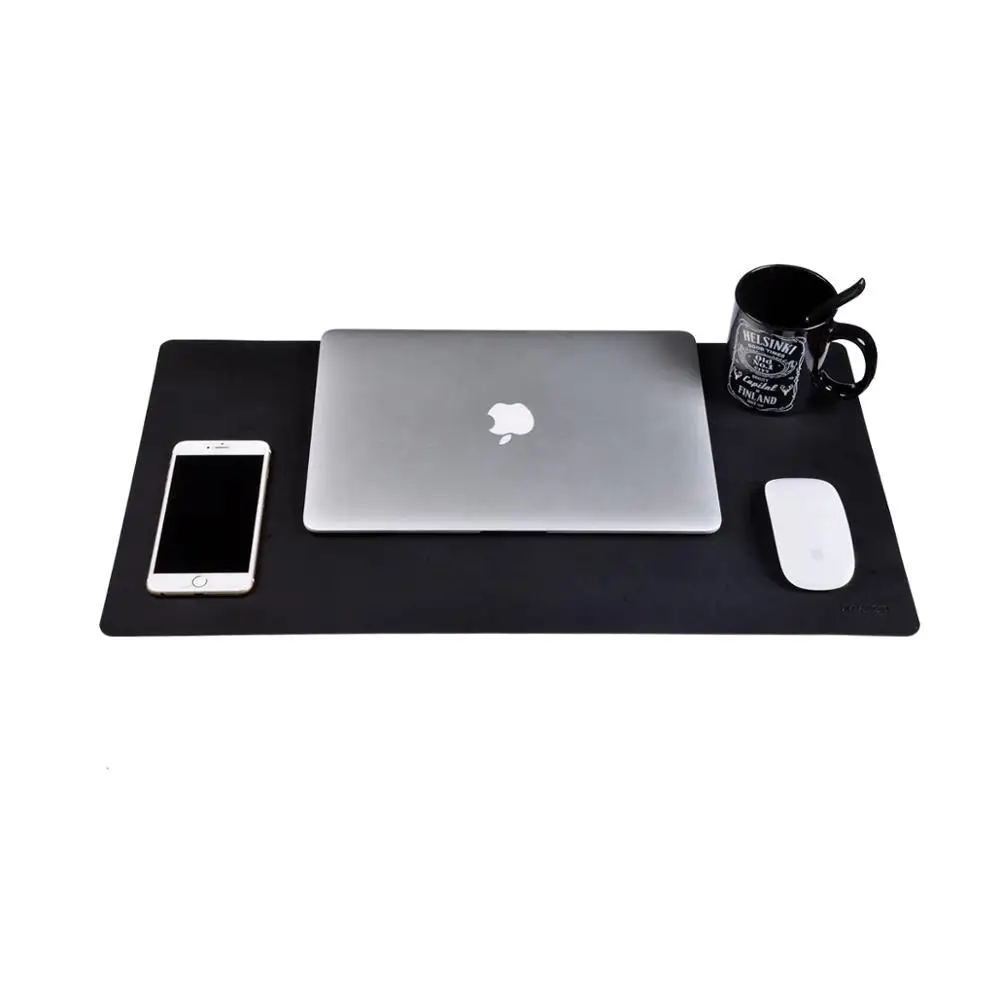 Waterproof Computer Desk Mat Office Desk Writing Pad Double-sided Available Use Leather Desk Pad
