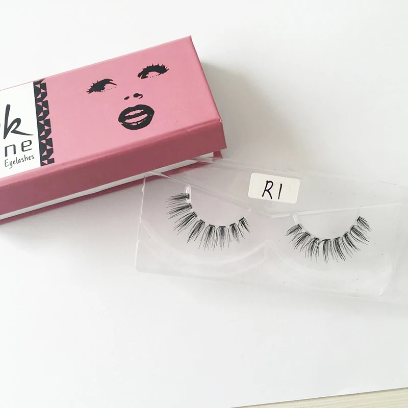 wholesale strip false Eyelasheshuman hair eyelash private label packages