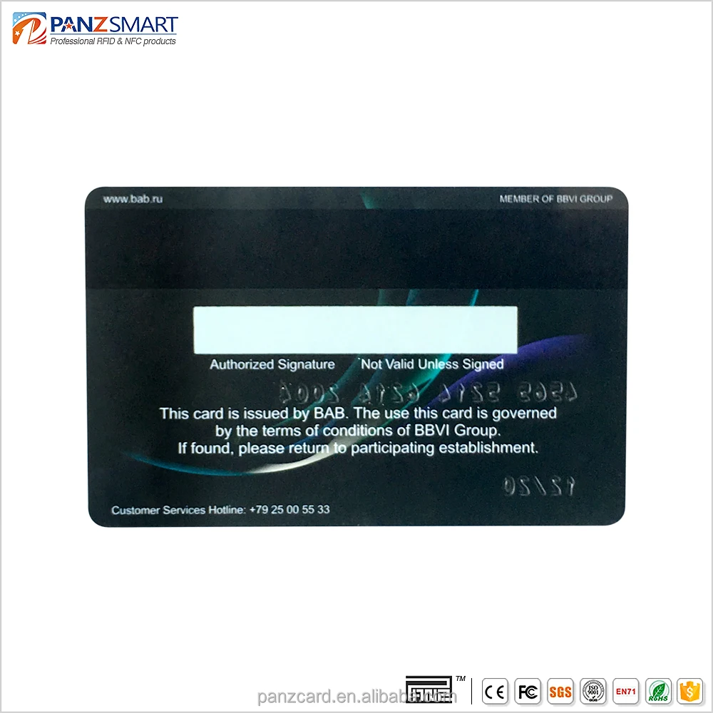 Customize magnetic pvc credit card Embossed Number HF RFID Plastic pvc member card M1 F08 chip dot business card socia with NFC