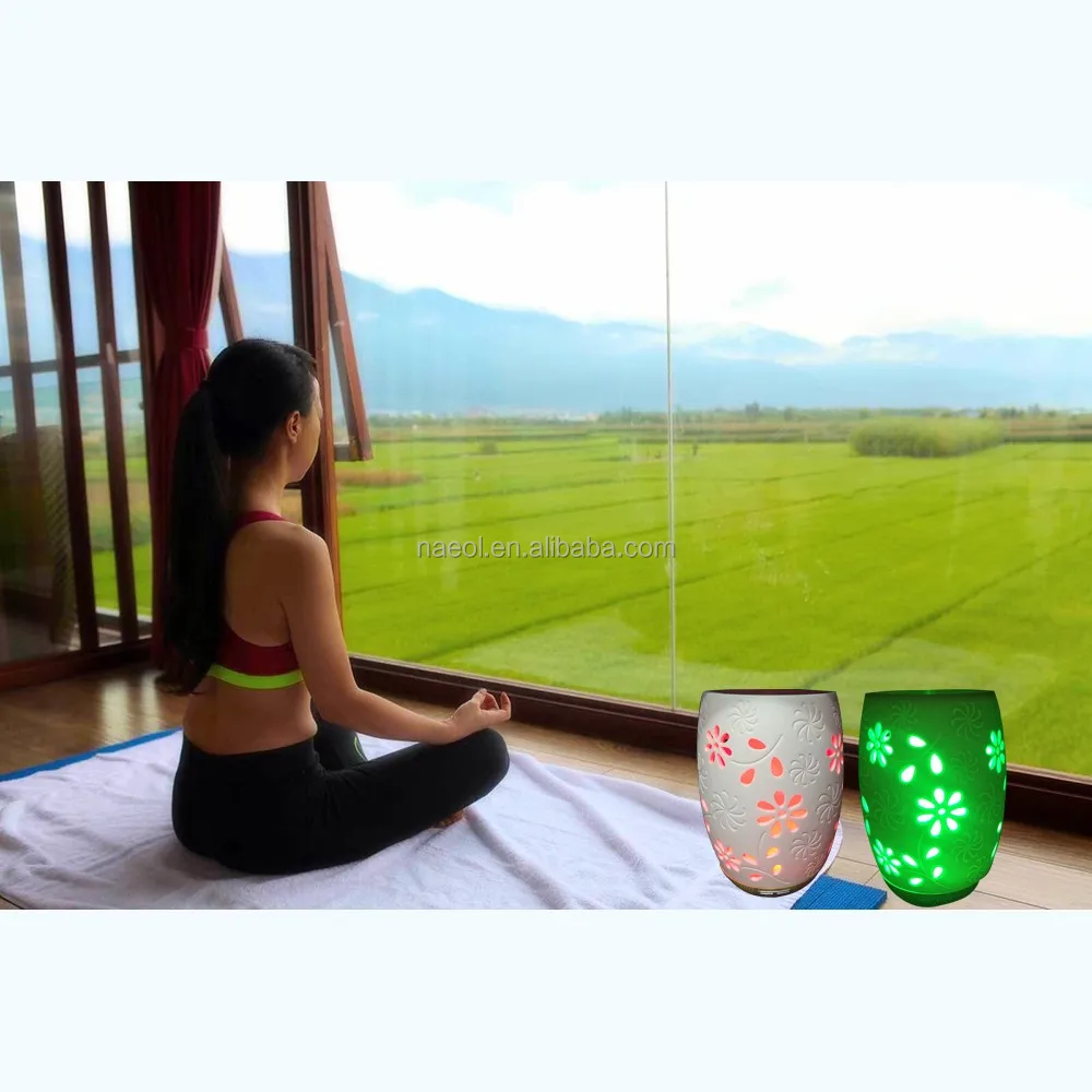 Household decorations ceramic flower essential aroma oil diffuser