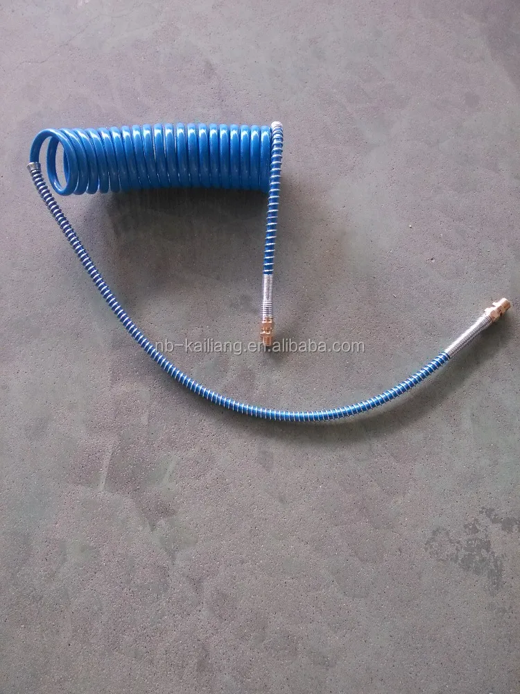 
HIGH QUALITY AND POPULAR PA12 TYPE B LONG TAIL AIR BRAKE SUZI COIL,BRAKE HOSE WITH 1/2"NPT FITTING 