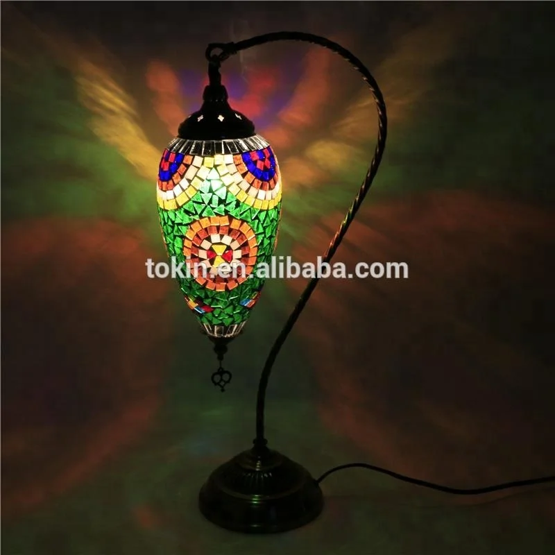 
Tokin-lighting (TS1001) Handmade Mosaic Art Turkish LED table Lamps 