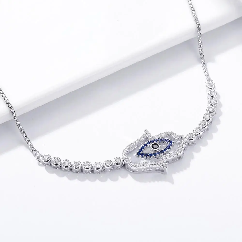 
high quality S925 Sterling silver hand of fatima Turkey design hand of fatima design lucky hand braclet 