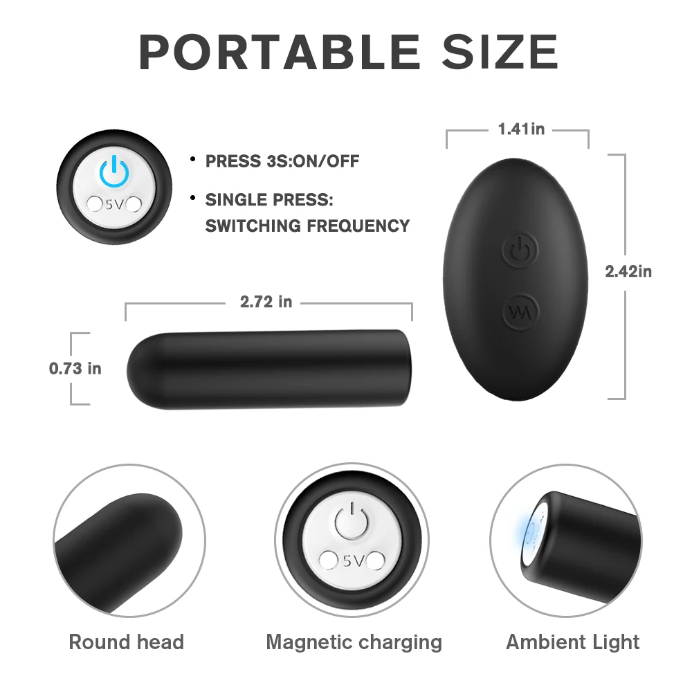 S-HANDE Best Seller Wholesale Magnetic Rechargeable Remote Control Mini Bullet Vibrator G Spot Adult Toy for Female Male