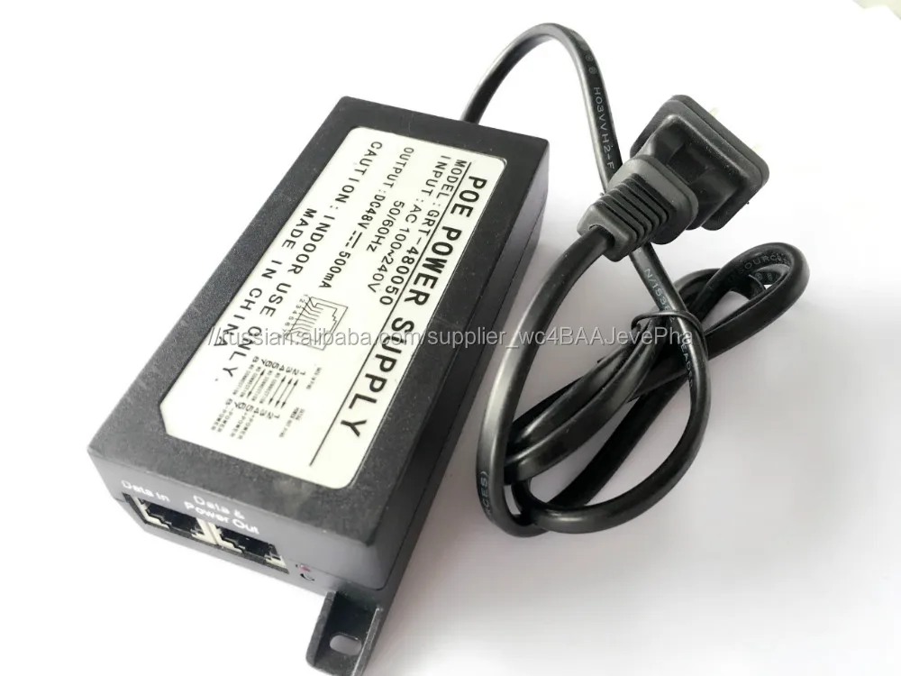 PoE инжектор гигабит 48Vdc адаптер PoE пассивный сплиттер PoE для камеры CCTV / PoE коммутатор / IP-телефон