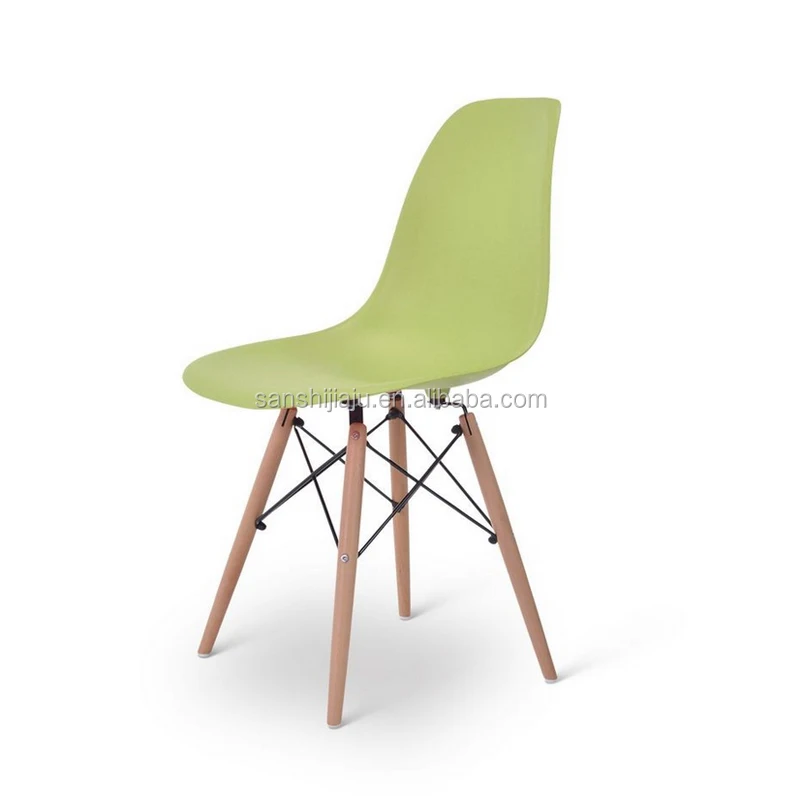
ABS coffee chair with solid wood leg plastic dining chairs 