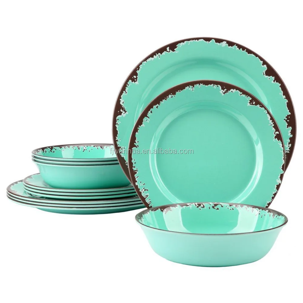 Melamine western rustic dinnerware sets