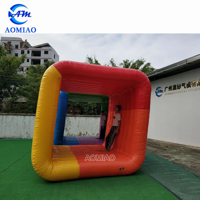 2024 New Product Outdoor Inflatable rolling game Inflatable Flip It Game Inflatable Team Building Game Cube Flip It for Sale