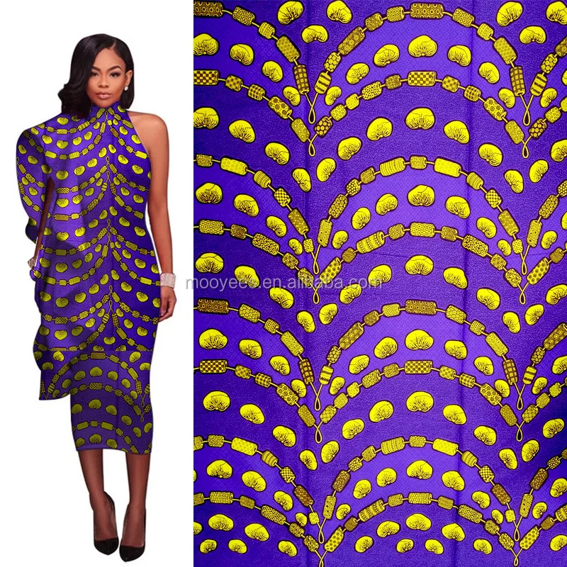 high quality lady 100% cotton african  ankara wax fabric