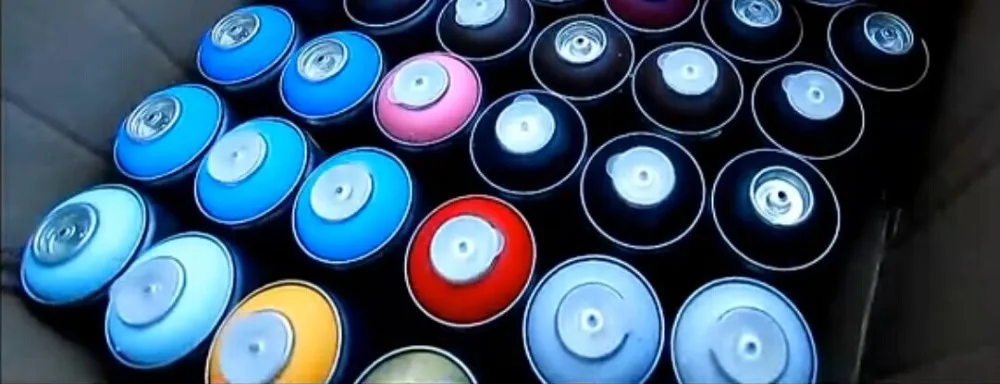 Aerosol spray paint graffiti, graffiti spray paint