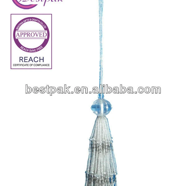 pretty beaded curtain tassel