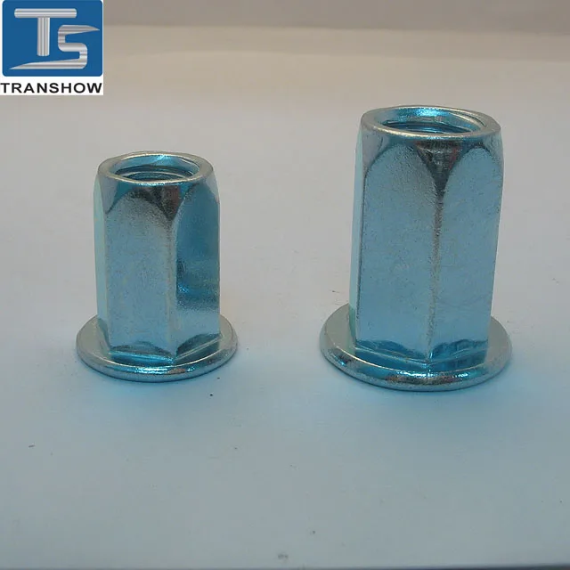 high quality steel hex body rivet nut