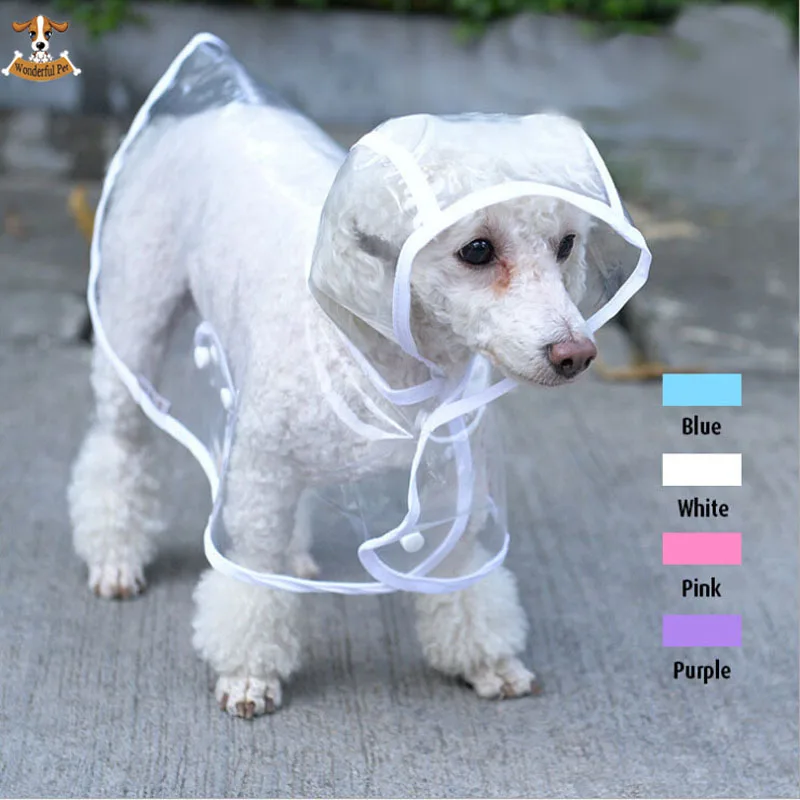 2015 moda para mascotas perro lluvia chaqueta de la capa