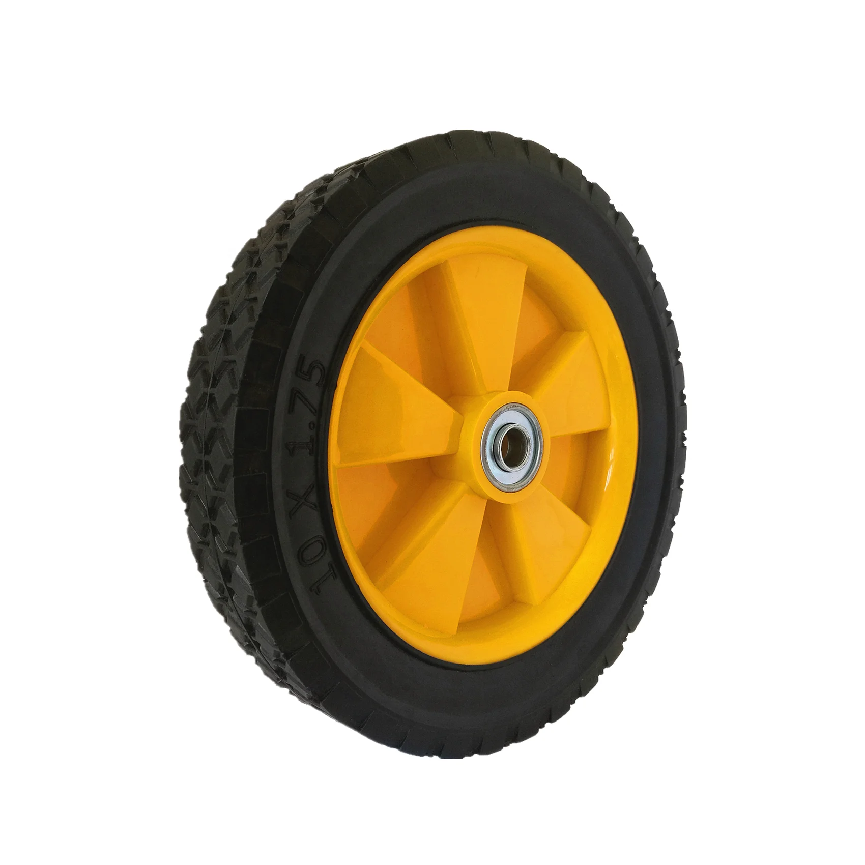Solid 10inch rubber tyre for lawn mower furnace trolly wheel