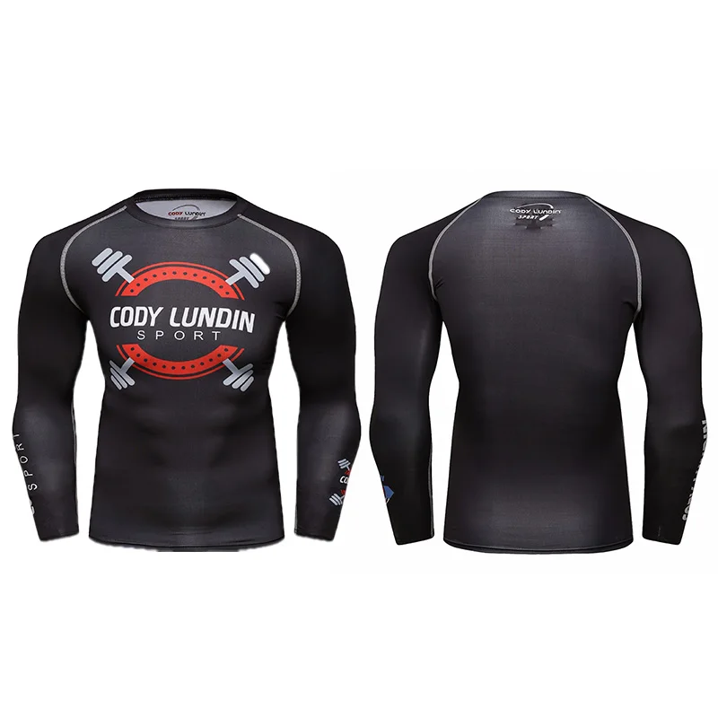 Custom sublimated compression tattoo printed mma rash guard