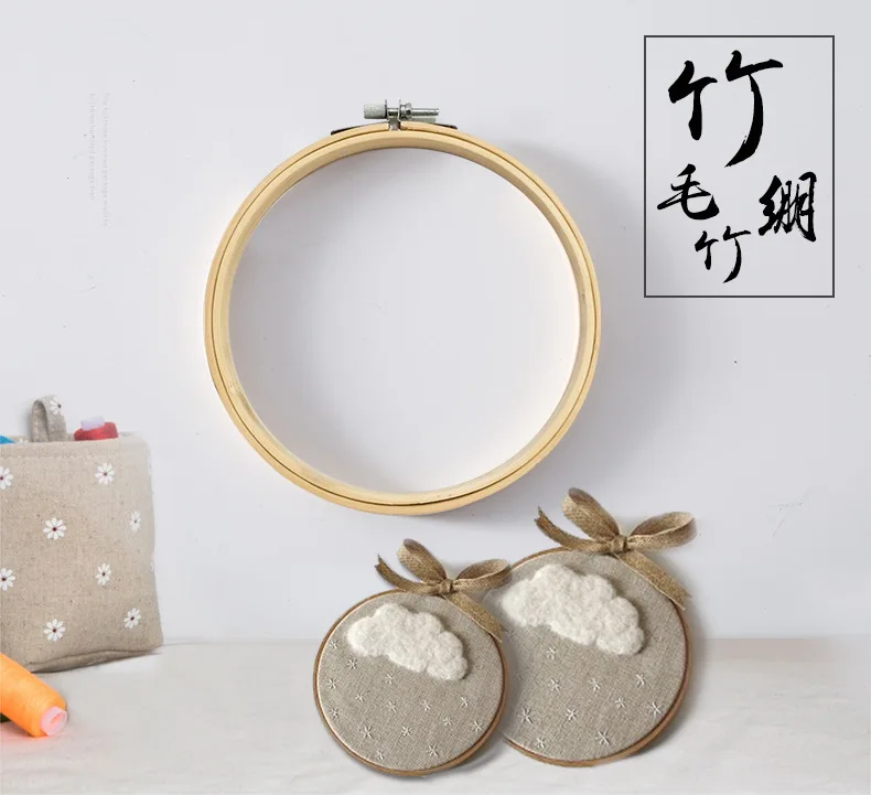 Оптовая продажа 10-40 см elbesee бамбуковые вышитые кольцевые зажимы экологически чистые