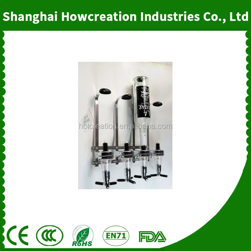 Four Bottle Wall Mounted Liquor Dispenser Liquor Dispenser Bar Butler For Bar Hotel House