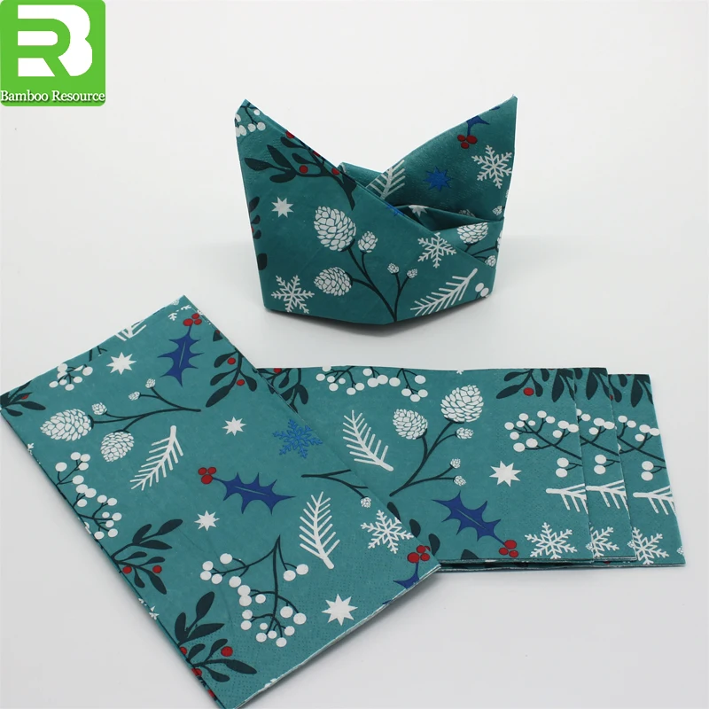 
factory personalized logo printed disposable paper napkin 