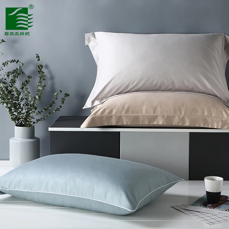 Wholesale China Hotel Collection Bed Pillows for Sleeping Easy Clean Polyester/Cotton Goose Down Feather Pillow