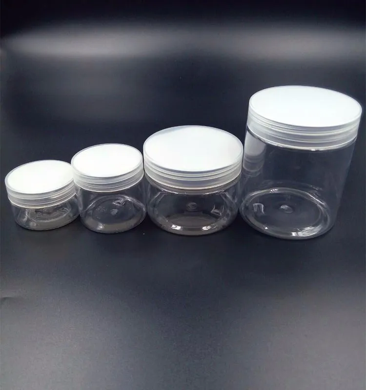 Most popular 1oz 2oz 3oz 4oz 8oz clear round pet plastic jar, food grade plastic container