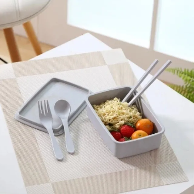 Eco-Friendly Bamboo Fiber Rectangle Shape and Food Container Product Lunchbox