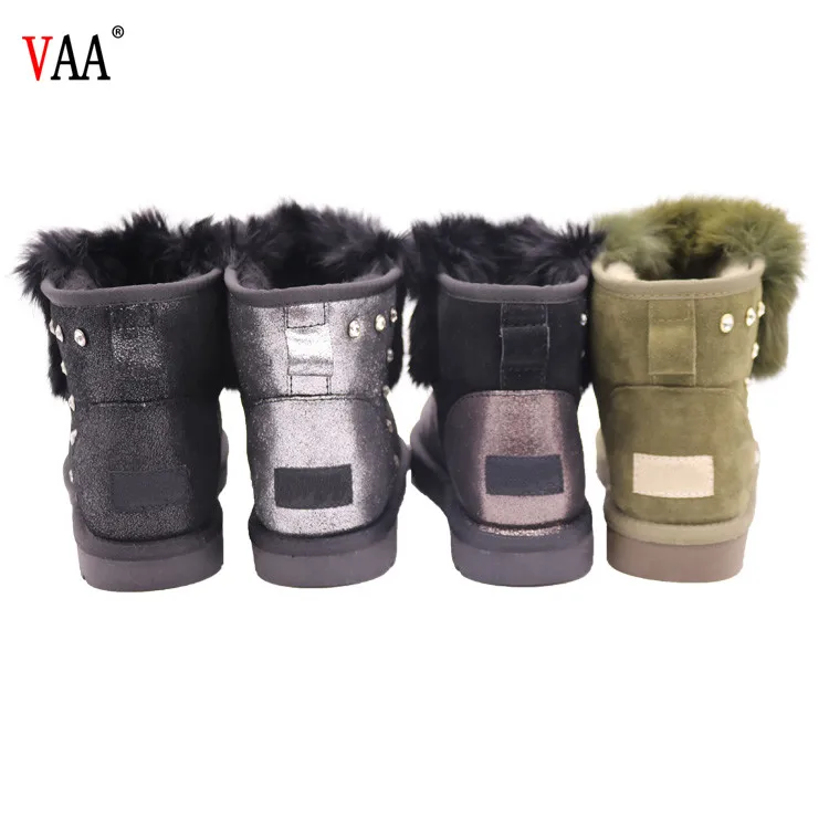 
CF-201 Free Samples Top Sale Winter Factory Ankle Length Genuine Leather Antiskid Flat Boots For Women 