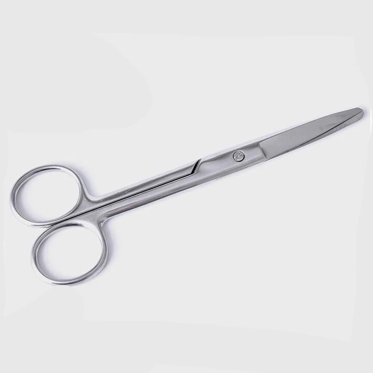Russian Precise Surgical Stainless Steel Grooming Straight Long Blades Nail False Eyelash Eyebrow Beard Hair Cutting Scissors