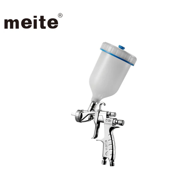 meite MT-W301 paint spray gun spare parts pneumatic power spray gun with central gravity 600cc cup for smooth painting