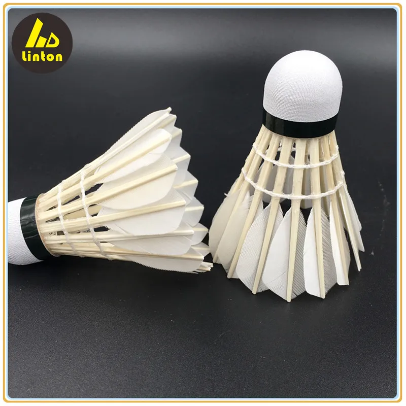 Hot sales linton most durable goose feather badminton shuttlecock