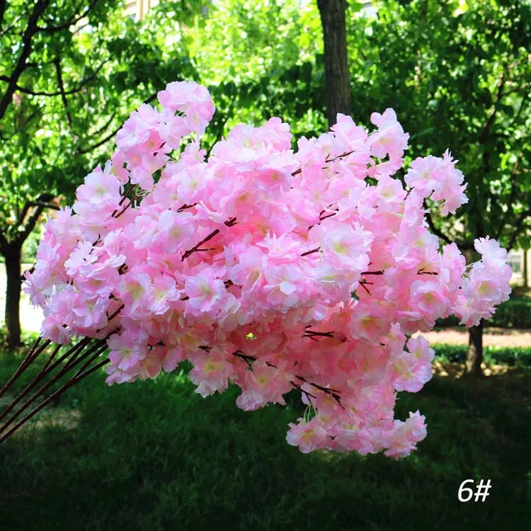 Искусственный цветок вишни для оформления стола и свадьбы, 8 цветов