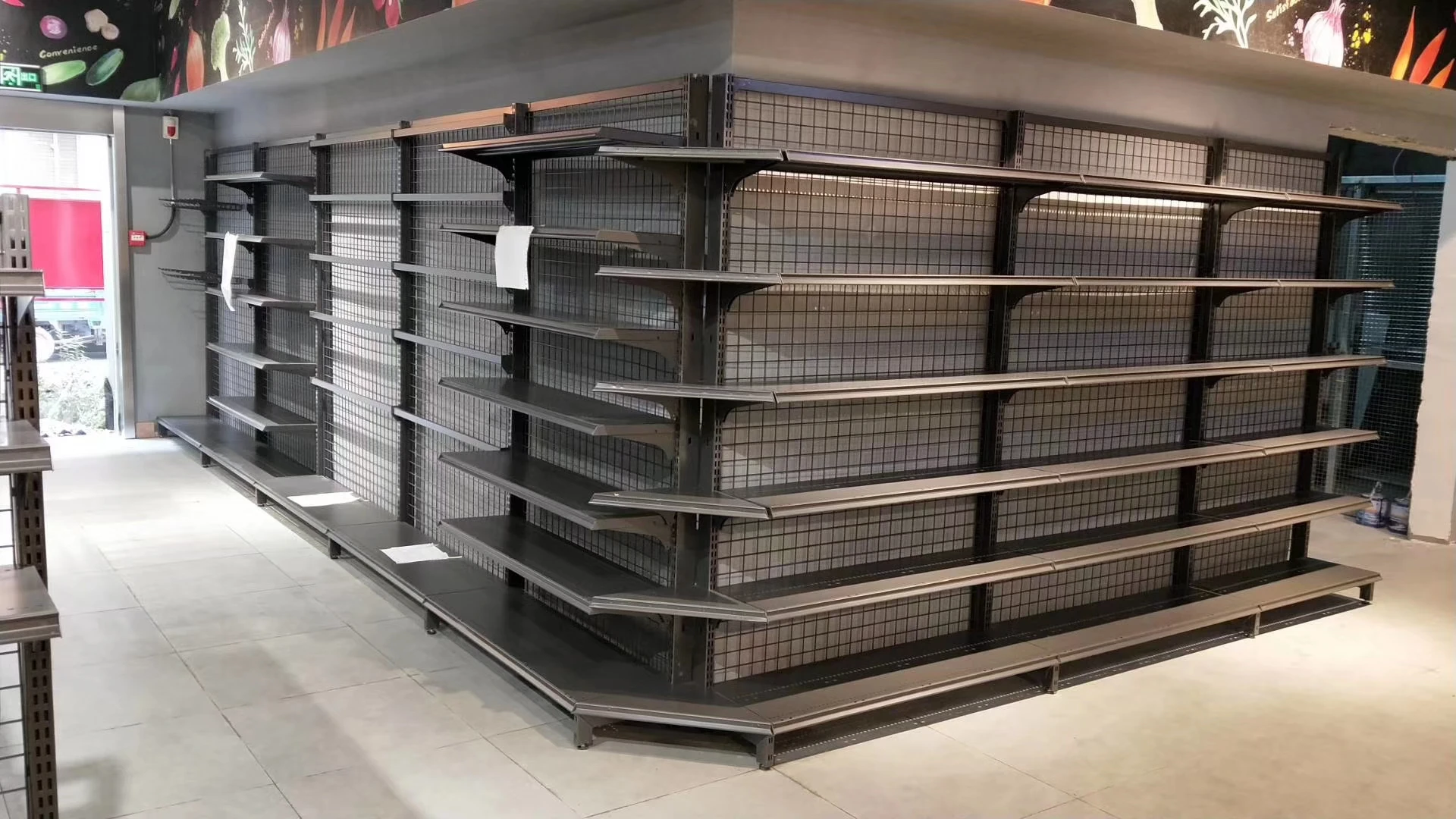 Metal display shelving retail used supermarket shelves and racks