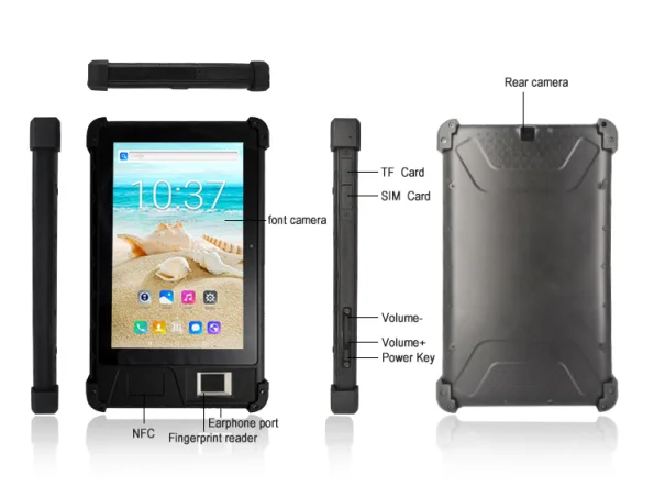 HFSecurity HFSecurity FP08  Android 7.0 4G GPS FBI Fingerprint NFC RFID Time Attendance with Free SDK