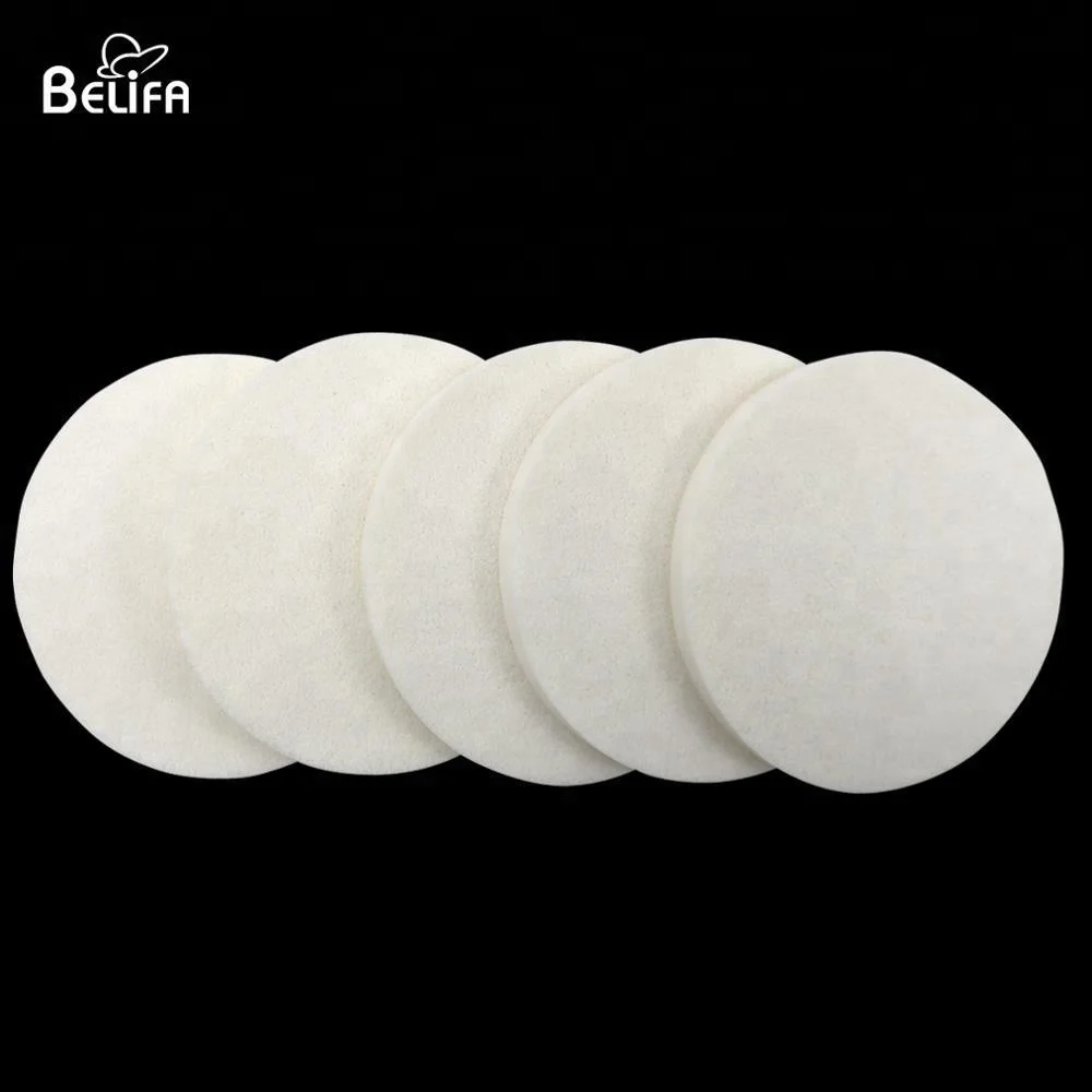 Cheap disposable mini round white foundation NR natural latex makeup Sponge powder puff with skin for cosmetic or cleaning