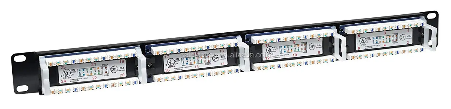  Патч-панель Cat6 UTP Настенная или настенная совместимая с кабельным соединением 24 порта 1U 19