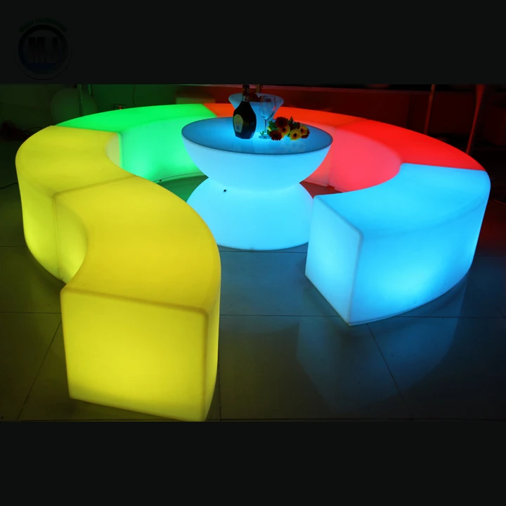
Best selling glow up plastic 16 color changing rechargeable led used round banquet tables for sale 