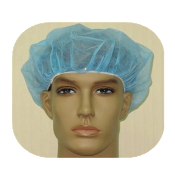
disposable PP bouffant round caps non-woven products hair net manufacturer 